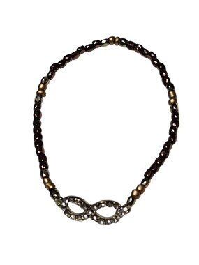 Infinity Bracelet Rhinestone Accent Beaded Classic Minimalist Fashion Jewelry